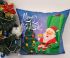 Наволочка велюр 45x45 Santa Claus Blue