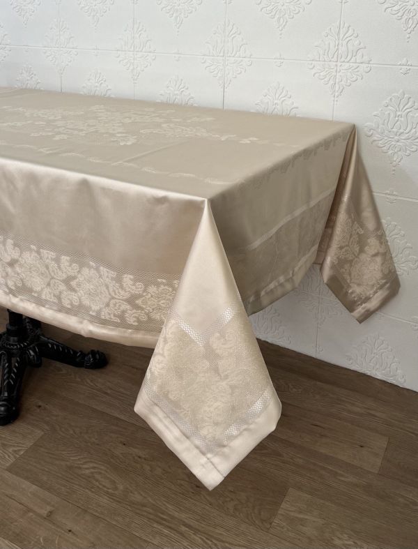 Скатертина тефлонова Masali 160х350 Jumbo Cappucino PVS