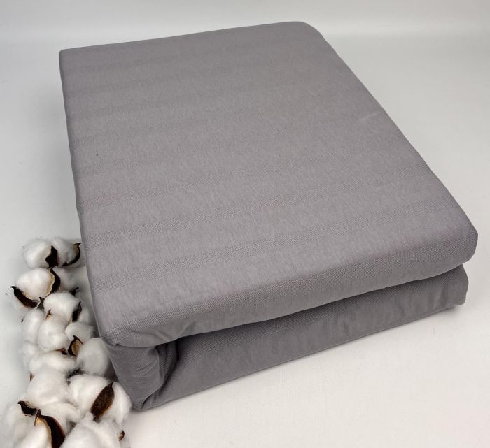 Постільна білизна Maison D'or трикотаж-страйп 200х220 Elissa Natural Grey