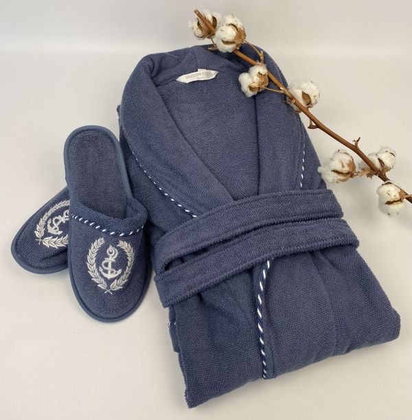 Халат чоловічий Maison D'or Michel Sailing Blue L