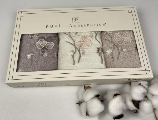 Набір рушників Pupilla 3шт 30x50 Flowers Model 2