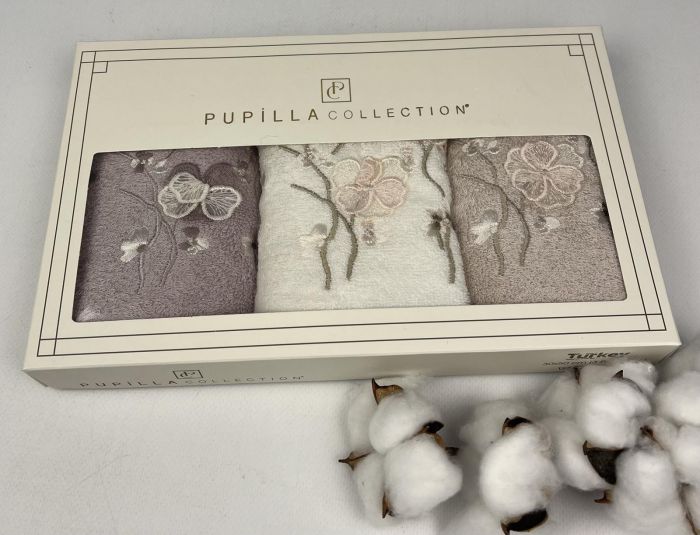Набір рушників Pupilla 3шт 30x50 Flowers Model 2