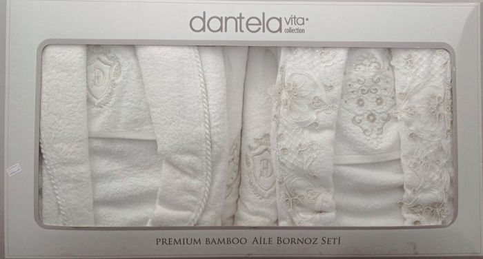 Халат-набір Dantela Premium Bamboo Afrodit Krem