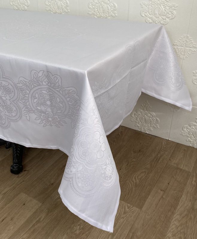 Скатертина Masali тефлон 160x350 Model 510 White
