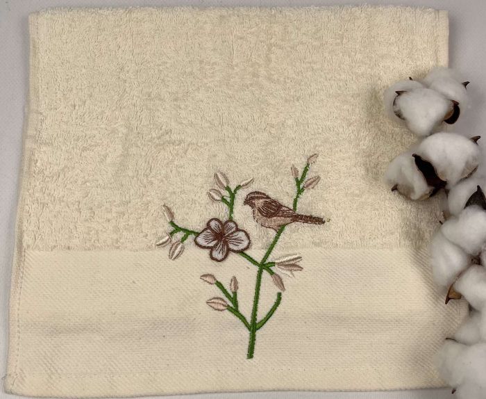 Махровий рушник Ma Me 30х50 Bird Milk