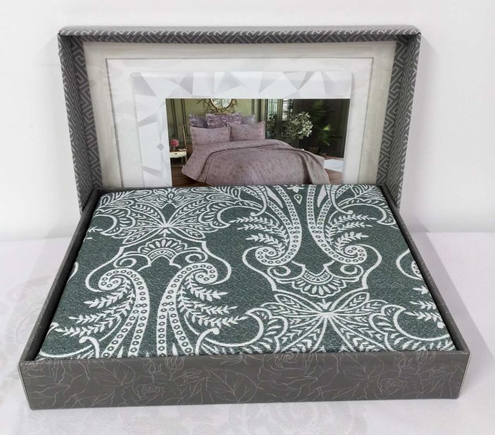 Покривало My Bed Soft Serie 240x260 з наволочками Letto Green