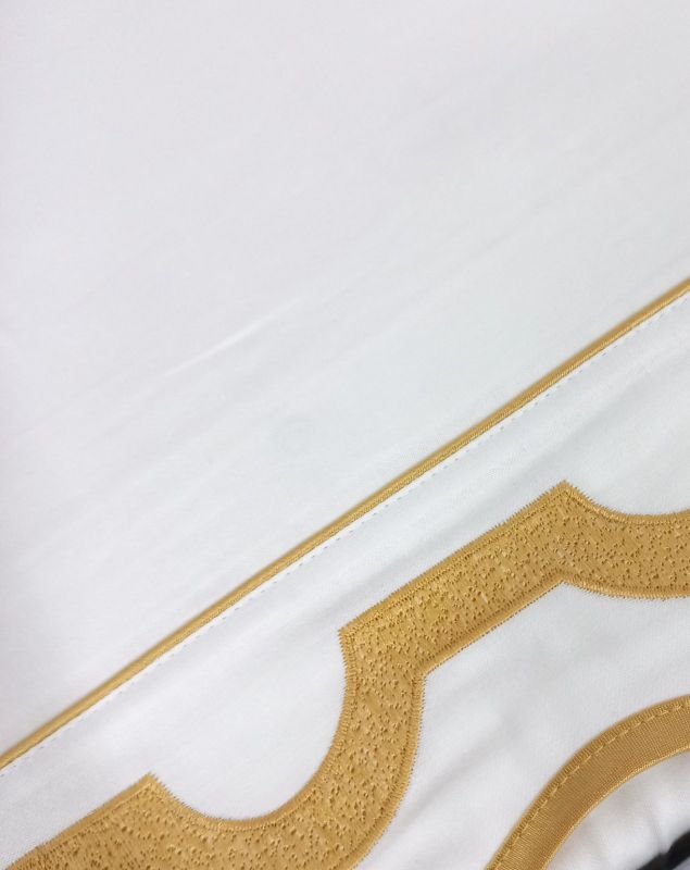 Постільна білизна Maison D'or сатин страйп 200х220 La Reine Yellow
