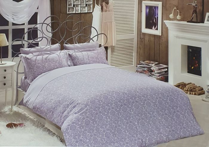 Постільна білизна Maison D'or сатин сімейна Rose Marine Lila