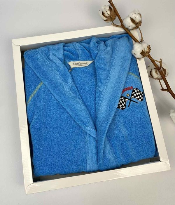 Халат Дитячий  Soft Cotton 2г Mavi