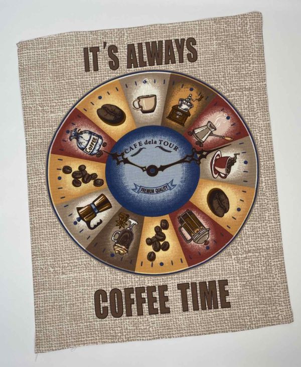Рушник кухонний вафельний "Coffee time" Model-2 60х50