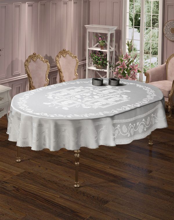 Скатертина  Maison Royale 160x220 Овал Buta Royale White