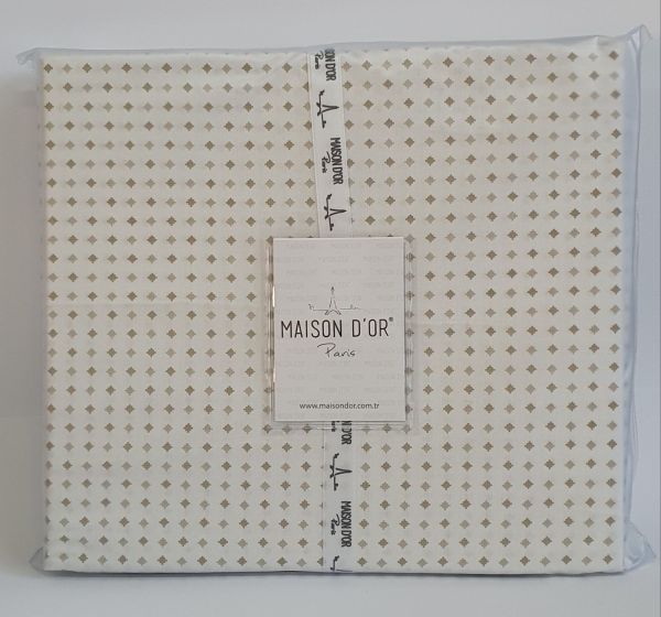 Простирадло 240х285 ранфорс Deluxe Maison D'or Damien Beige