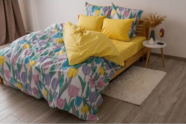 Комплект постільної білизни "ТЕП" євростандарт Bright Tulips, 70x70