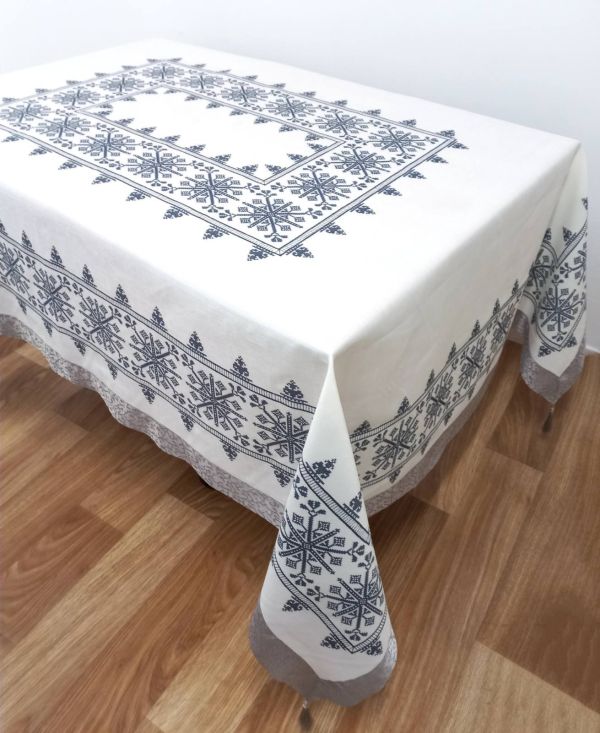Скатертина Maison Royale льон 160x300 Kilim Grey