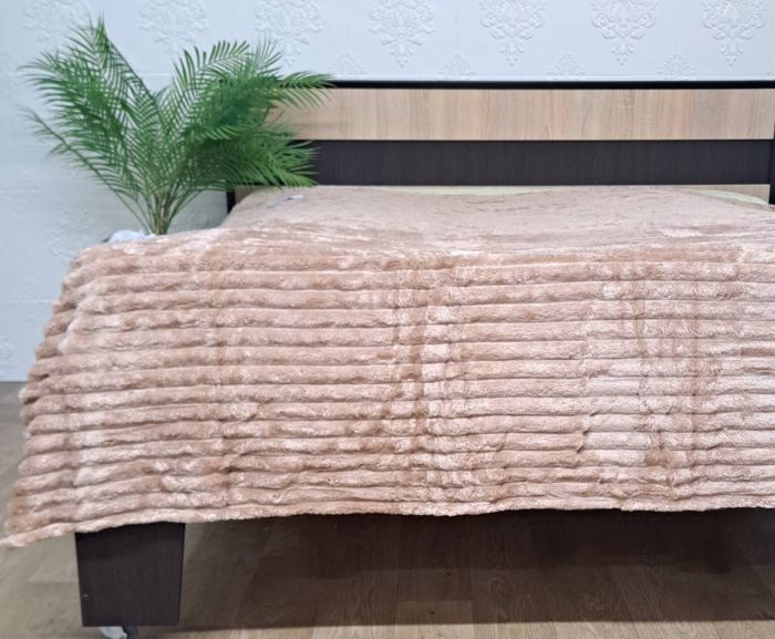 Покривало велюр 180х200 Dark  Beige (615)
