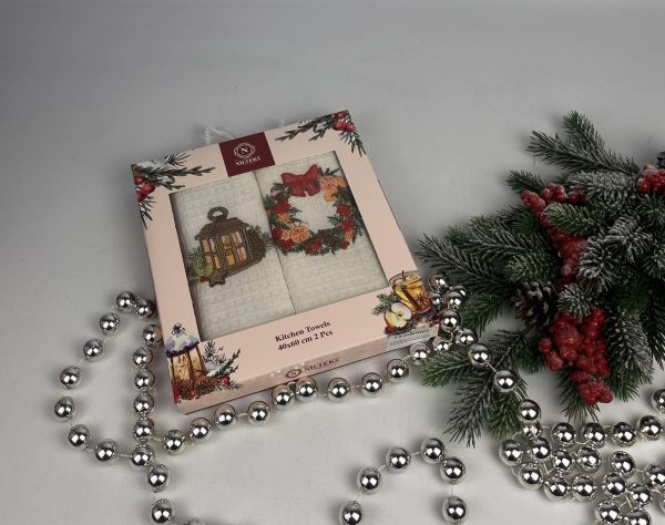 Набір вафельних рушників Nilteks 2шт Lux Christmas 2