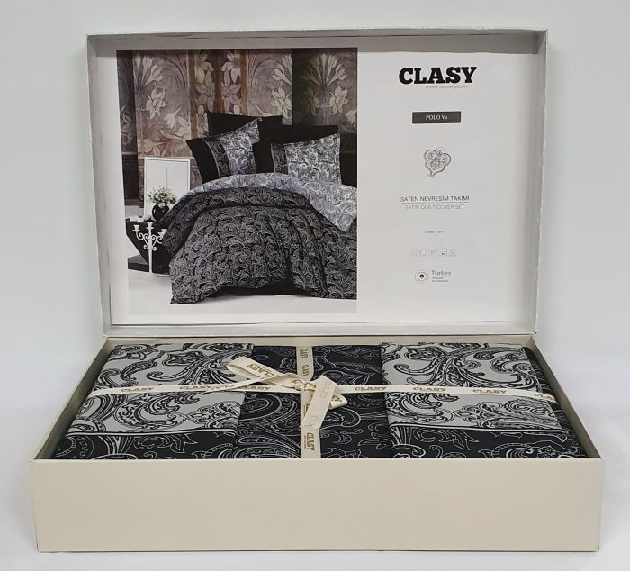 Постільна білизна CLASY сатин 200x220 см Polo v1