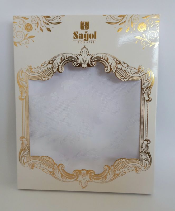 Скатертина Sagol тефлон 110x160 St-060 White в коробці *