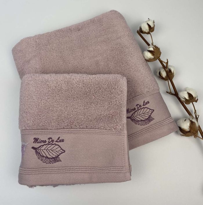 Набір рушників 2 шт Micro Cotton De Lux Purple