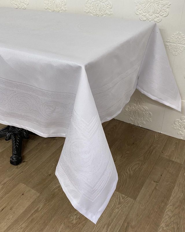 Скатертина Masali тефлон 160x400 Model 520 White