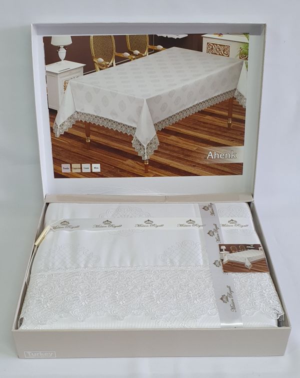 Скатертина Maison Royale 160x220 Ahenk White