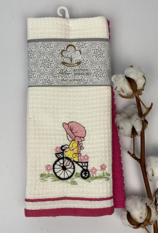 Набір кухонних рушників 2 шт Cottonize Child Pink