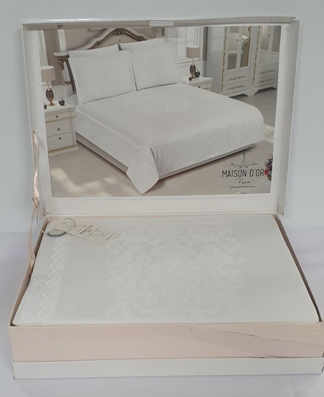 Постільна білизна Maison D'or сатин бамбук 200х220 Adrienne White