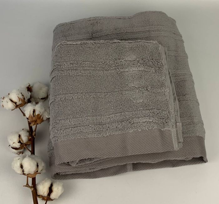 Набір рушників Pupilla 2шт Microcotton Cevher Grey