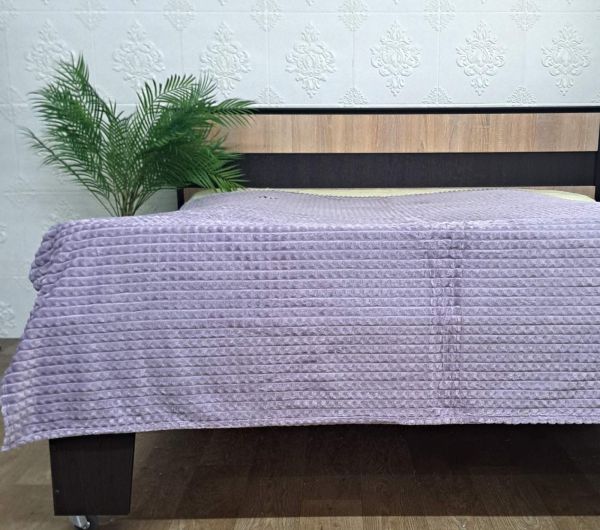 Покривало велюр без упаковки 180х220 Lilac (1627)