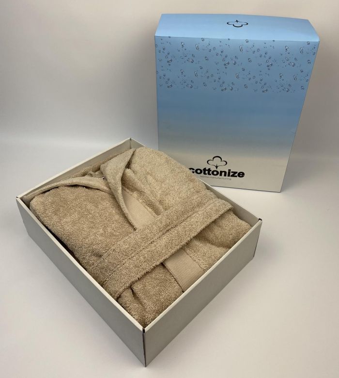 Халат Cottonize cod712 Beige S-M в коробці