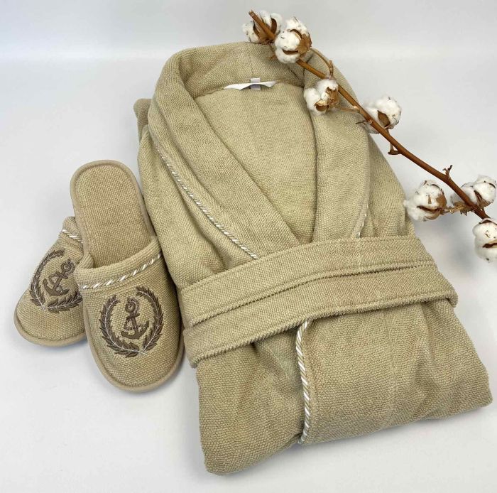Халат чоловічий Maison D'or Michel Sailing Beige XL