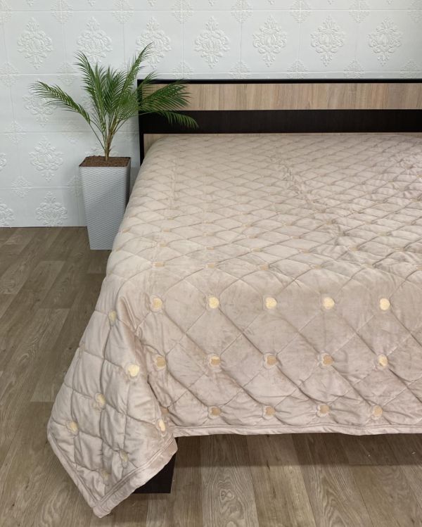 Покривало велюрове Model-13 (1294) 220х240 Beige