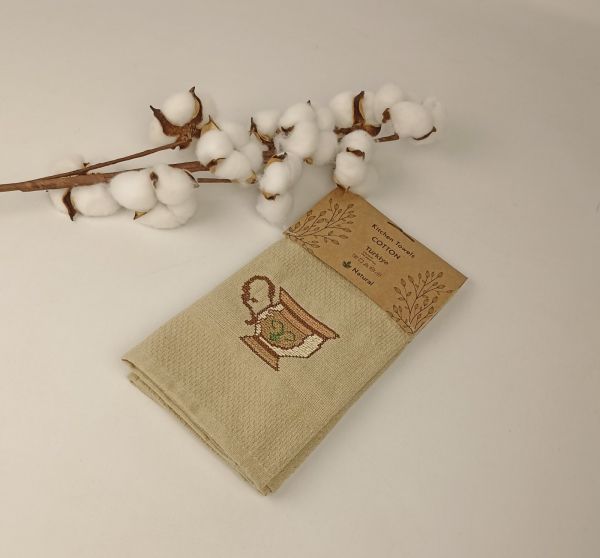 Набір вафельних рушників Meteor 2шт Pattern Hanger Coffe 3