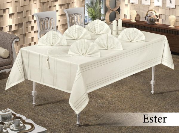 Скатертина Set Maison Royale 160x350+12 psc Ester Cream
