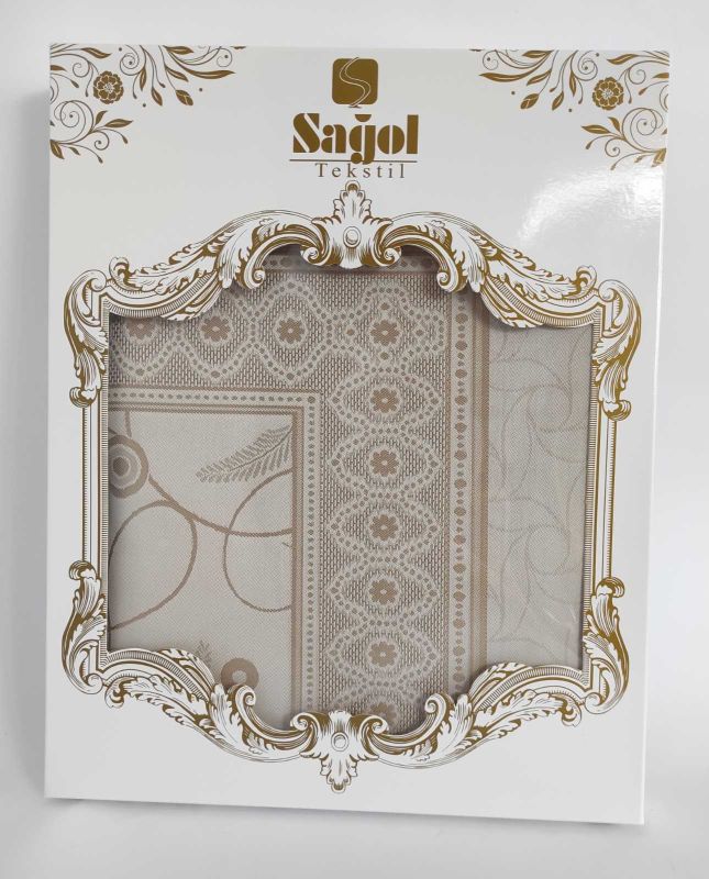 Скатертина Sagol тефлон 160x400 St-052 Cappucino в коробці *