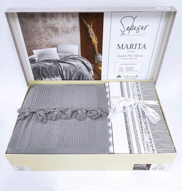 Набір Pique Saheser Marita Gri/Grey