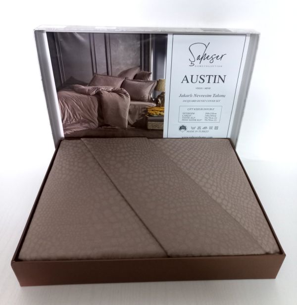Постільна білизна Saheser Jacquard Vip Satin 200X220 Austin Vizon