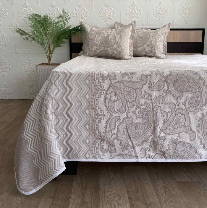 Покривало Moda Box 240x260 з наволочками Esma Kahve