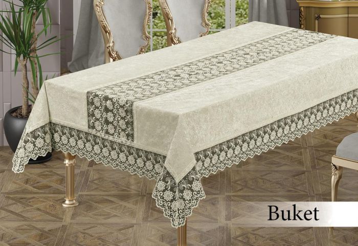 Скатертина Велюр Maison Royale 160x350 Buket Cream
