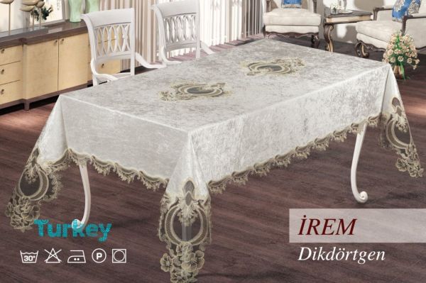 Скатертина велюр Sagol 140x180 IREM Cappucino