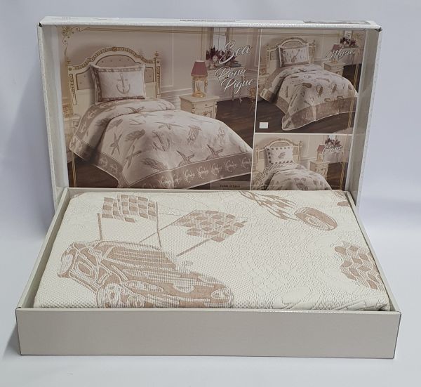 Покривало My Bed Жакард 170x240 з наволочкою Cars Bej