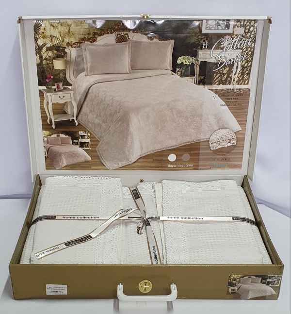 Покривало My Bed Вафельне 240x260 з наволочками Cotton White