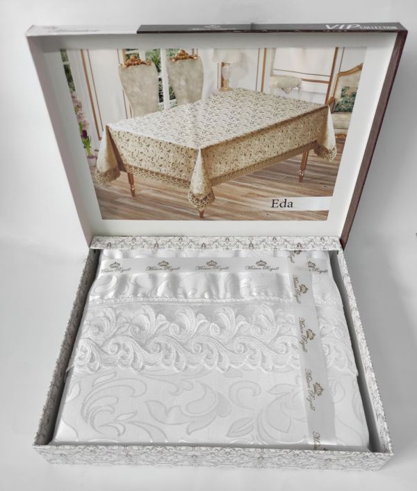Скатертина Maison Royale 140x180 Eda White