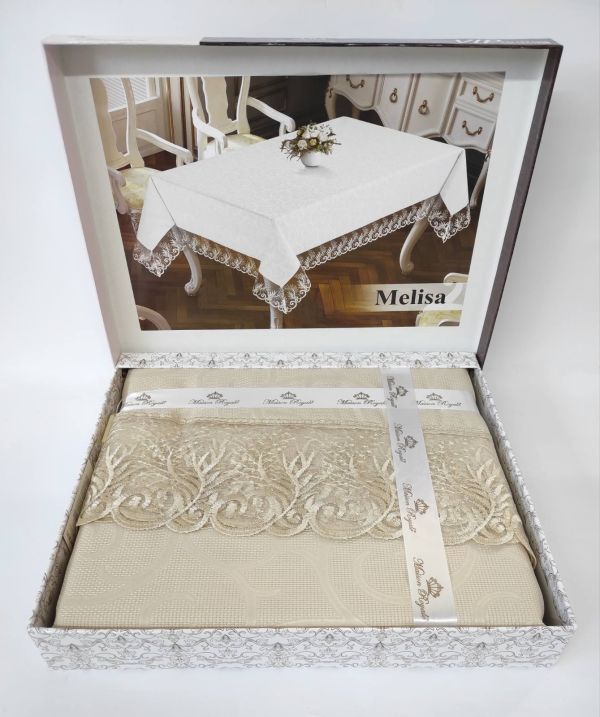 Скатертина Maison Royale 160x350 ovale Melisa Cappucino
