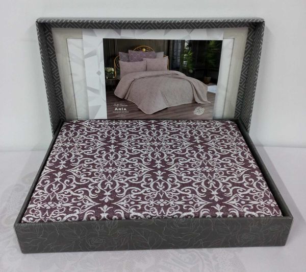 Покривало My Bed Soft Serie 240x260 з наволочками Aria Bordo
