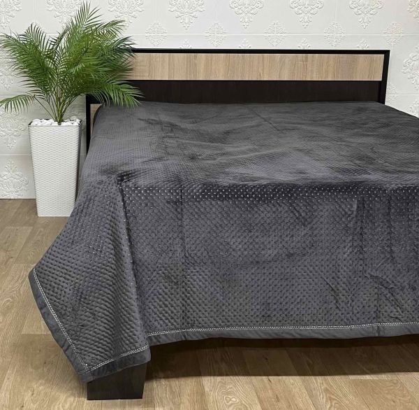 Покривало велюрове квадрат Model-8 160x220 Anthracite (1224)