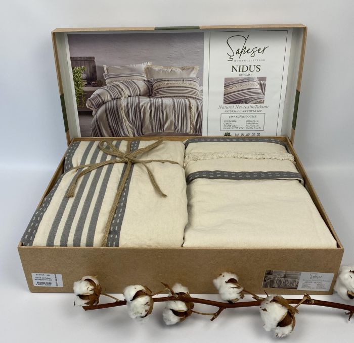 Постільна білизна Saheser Naturel 200X220 Nidus Grey