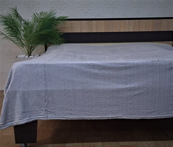 Покривало велюр без упаковки 200х220 Dark   Grey (1185)