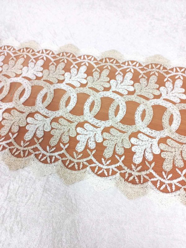 Скатертина Велюр Acme Tekstil 160x300 Amora Krem-Gold PVS
