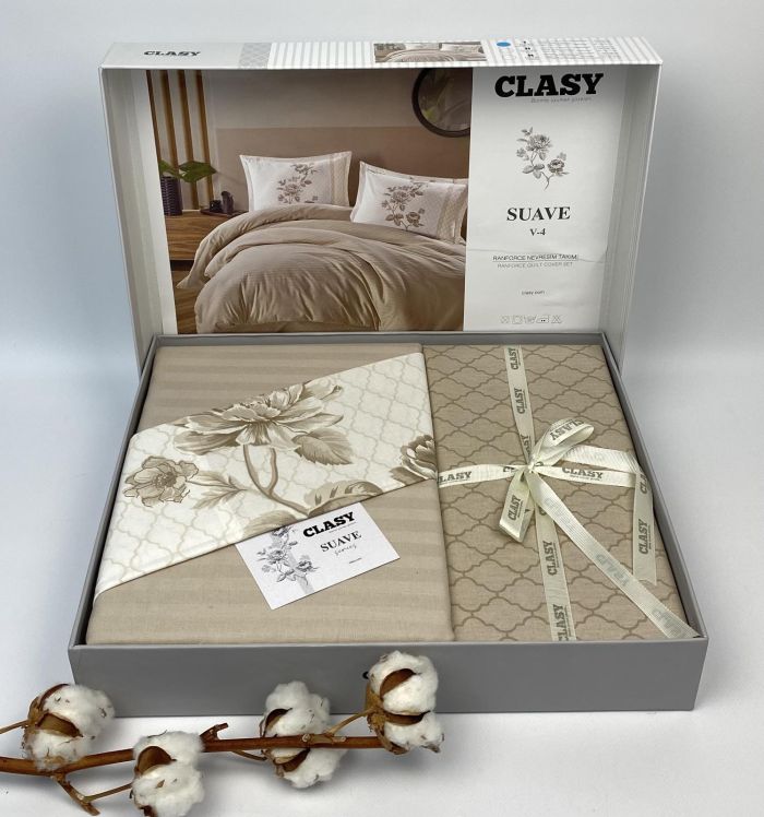 Постільна білизна CLASY ранфорс 160x220 см Suave V-4 Bej